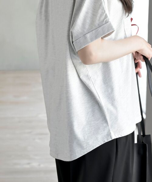 rps(アールピーエス)の「リボンキャットワイドT(Tシャツ/カットソー・レディース・オフホワイト/オートミール・フリー)」の13枚目の写真