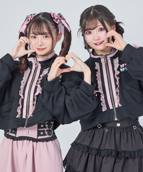 DearMyLove(ディアマイラブ)の「【Yes!プリキュア5Go!Go!×DML】ショートデザインパーカー(パーカー・レディース・ブラック/ベビーピンク/ライトイエロー・M-L/LL~3L)」の10枚目の写真