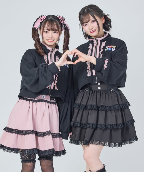 DearMyLove(ディアマイラブ)の「【Yes!プリキュア5Go!Go!×DML】ショートデザインパーカー(パーカー・レディース・ブラック/ベビーピンク/ライトイエロー・M-L/LL~3L)」の9枚目の写真