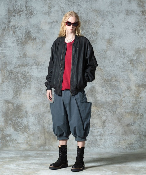 セール】Sarrouel Rib Cropped Pants / サルエルリブクロップドパンツ