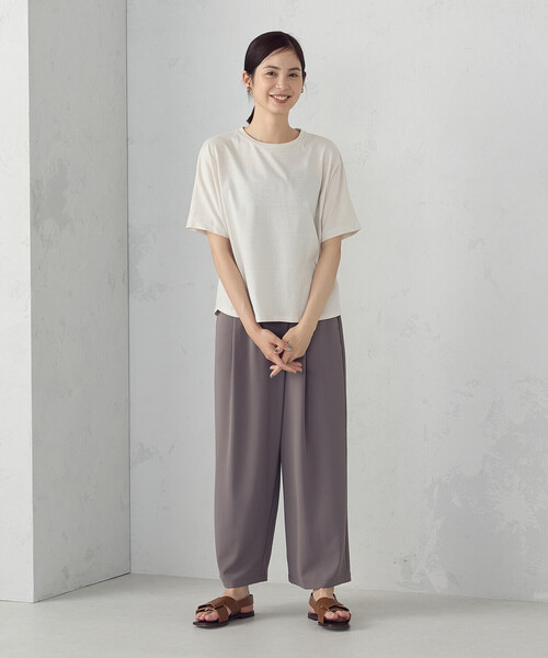 COMME CA ISM（コムサイズム）の「日本の色 カラーＴシャツ（Tシャツ/カットソー・レディース・アイボリー/マスタード/ダークブラウン/オレンジ系/チャコール/ライトグレー系/ブルー/ブラック・SMALL/LARGE/MEDIUM）」の11枚目の写真