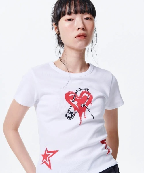 A'GEM/9 × .kom 『runningHIGH/ランニングハイ』MELTING HEART T-SHIRT