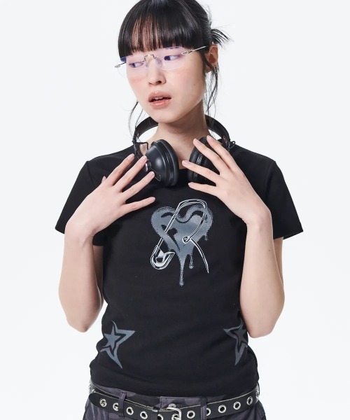 A'GEM/9 × .kom 『runningHIGH/ランニングハイ』MELTING HEART T-SHIRT
