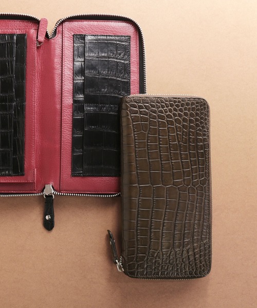 nostalgiavaritystore☆クロコダイル長財布 CROCODILE(クロコダイル) L字ファスナー長財布 レディス