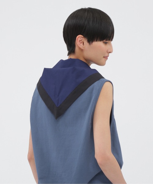 MHL.（エムエイチエル）の「MHL WOVEN SCOUT SCARF（ストール/ショール・レディース・オフホワイト/ブルー・FREE）」の12枚目の写真