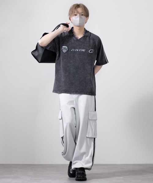CLEL(クレイル)の「【CLEL】Hand Knitting Track Cargo Pants / ハンドニッティング トラックカーゴパンツ(カーゴパンツ・メンズ・チャコールグレー/ブラック/ライトグレー・L/M/S/XS)」の7枚目の写真