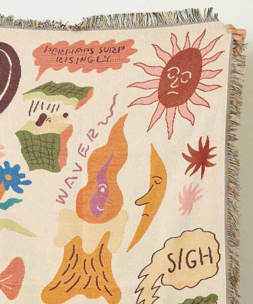 BIRTHDAY BAR（バースデイバー）の「norahi x BIRTHDAY BAR スローケット（ブランケット・レディース・ネイビー/アイボリー・0）」の15枚目の写真