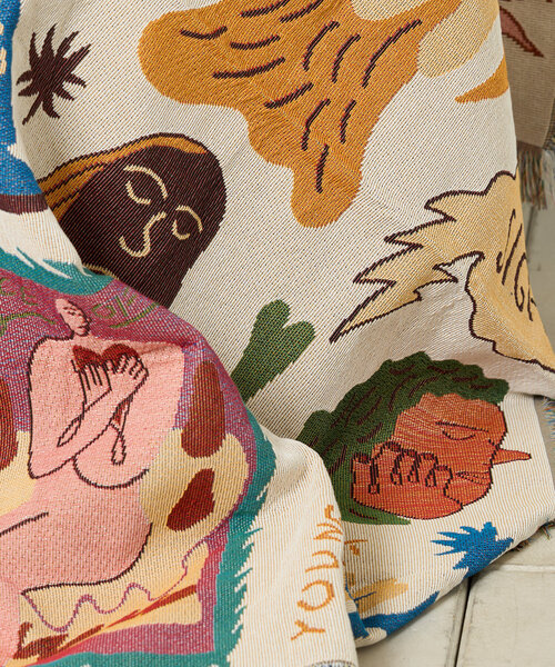 BIRTHDAY BAR（バースデイバー）の「norahi x BIRTHDAY BAR スローケット（ブランケット・レディース・ネイビー/アイボリー・0）」の19枚目の写真