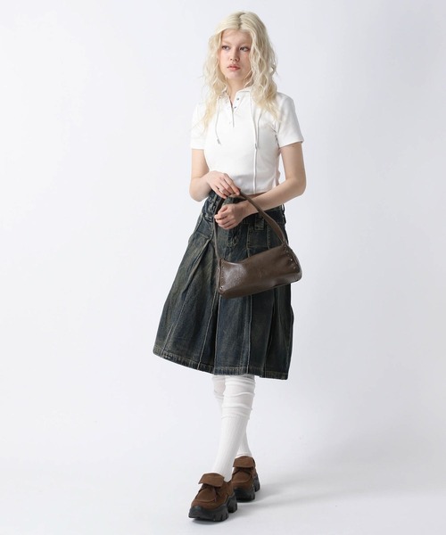FOREVER 21(フォーエバー トゥエンティーワン)の「【2025SS】スナップボタンフーディー(Tシャツ/カットソー・レディース・ブラック/グレー/ホワイト・FREE)」の9枚目の写真