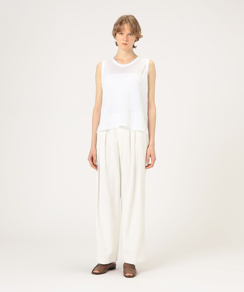 v::room（ヴィルーム）の「【別注】V::room ヘンプピケ タンクトップ（タンクトップ・レディース・ホワイト/ライトブルー/ベージュ・FREE）」の4枚目の写真