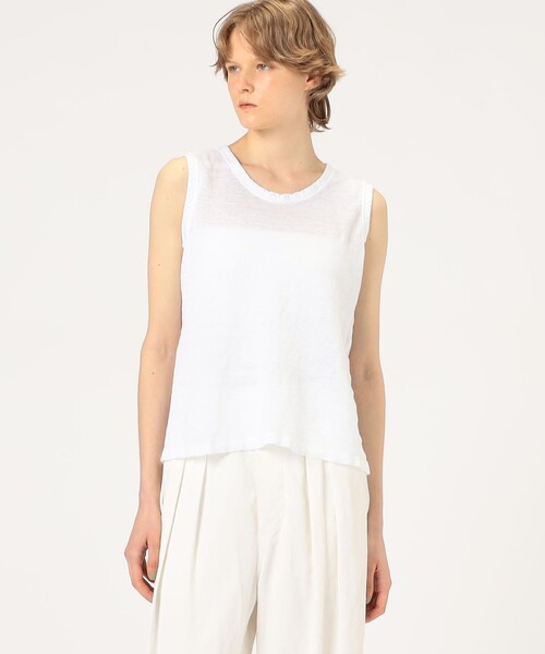 v::room（ヴィルーム）の「【別注】V::room ヘンプピケ タンクトップ（タンクトップ・レディース・ホワイト/ライトブルー/ベージュ・FREE）」の5枚目の写真