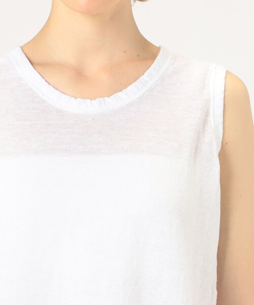 v::room（ヴィルーム）の「【別注】V::room ヘンプピケ タンクトップ（タンクトップ・レディース・ホワイト/ライトブルー/ベージュ・FREE）」の8枚目の写真
