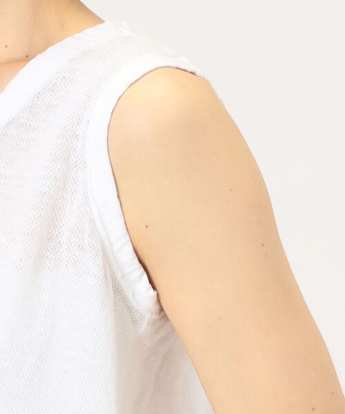 v::room（ヴィルーム）の「【別注】V::room ヘンプピケ タンクトップ（タンクトップ・レディース・ホワイト/ライトブルー/ベージュ・FREE）」の10枚目の写真