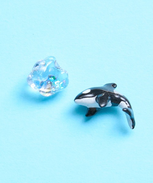 gargle(ガーグル)の「gargle ガーグル:海の生き物シリーズ シャチ ピアス(ピアス(両耳用)・レディース・ブラック・FREE)」の1枚目の写真