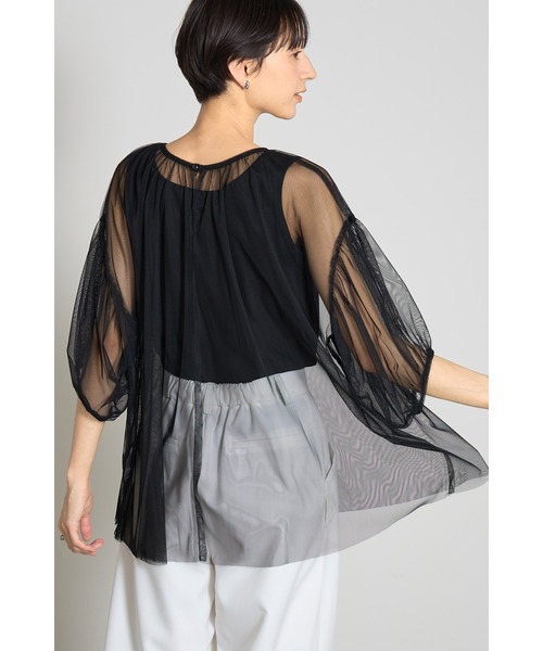 &. NOSTALGIA(アンドドットノスタルジア)の「チュールタンクトップセット(Tシャツ/カットソー・レディース・ブラック/チャコールグレー・M)」の15枚目の写真