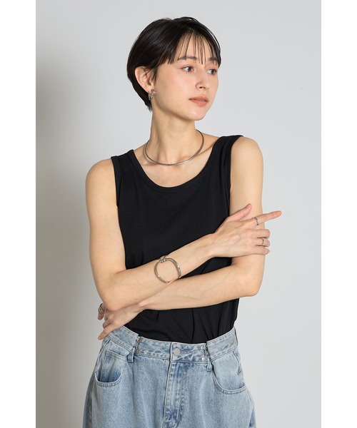 &. NOSTALGIA(アンドドットノスタルジア)の「チュールタンクトップセット(Tシャツ/カットソー・レディース・ブラック/チャコールグレー・M)」の16枚目の写真