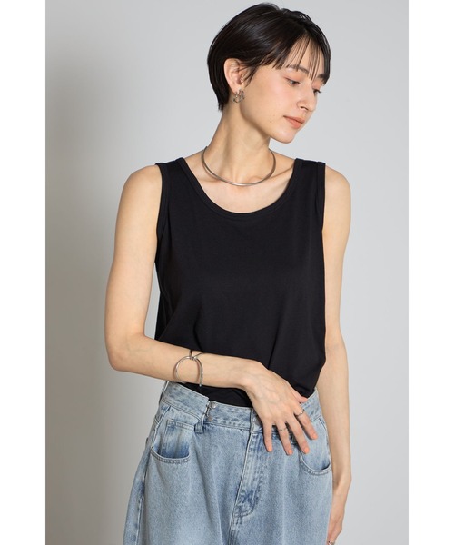 &. NOSTALGIA(アンドドットノスタルジア)の「チュールタンクトップセット(Tシャツ/カットソー・レディース・ブラック/チャコールグレー・M)」の17枚目の写真