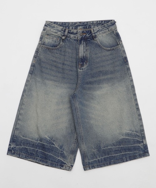 Figments（フィグメンツ）の「ラウンドストリングデニムハーフパンツ（デニムパンツ・レディース・ブルー・SMALL/LARGE/MEDIUM）」の9枚目の写真