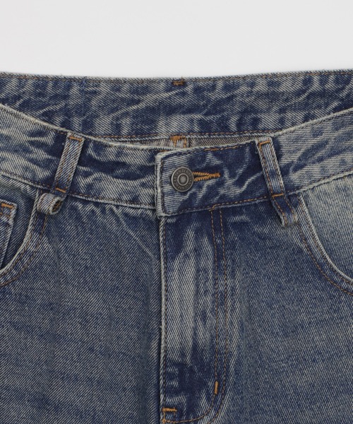 Figments（フィグメンツ）の「ラウンドストリングデニムハーフパンツ（デニムパンツ・レディース・ブルー・SMALL/LARGE/MEDIUM）」の7枚目の写真