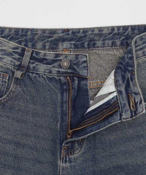 Figments（フィグメンツ）の「ラウンドストリングデニムハーフパンツ（デニムパンツ・レディース・ブルー・SMALL/LARGE/MEDIUM）」の6枚目の写真