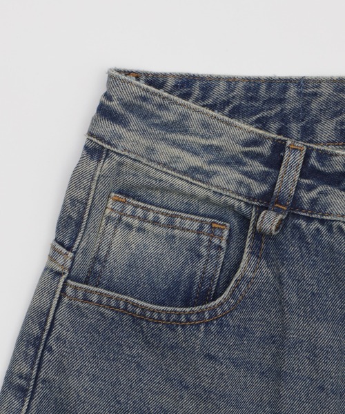 Figments（フィグメンツ）の「ラウンドストリングデニムハーフパンツ（デニムパンツ・レディース・ブルー・SMALL/LARGE/MEDIUM）」の5枚目の写真