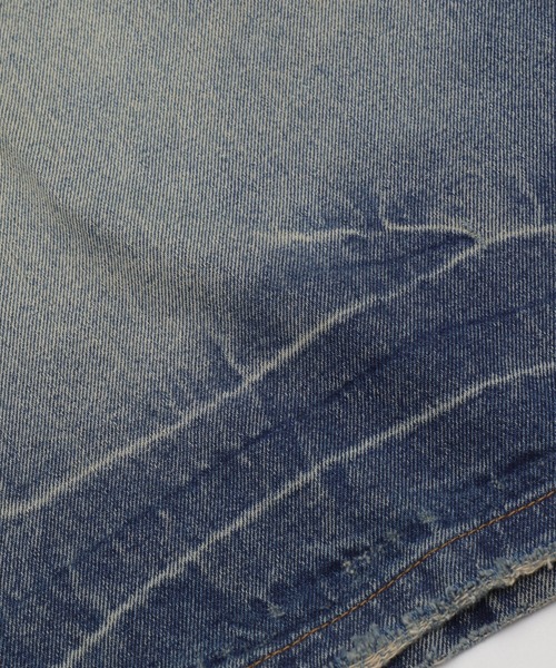 Figments（フィグメンツ）の「ラウンドストリングデニムハーフパンツ（デニムパンツ・レディース・ブルー・SMALL/LARGE/MEDIUM）」の4枚目の写真