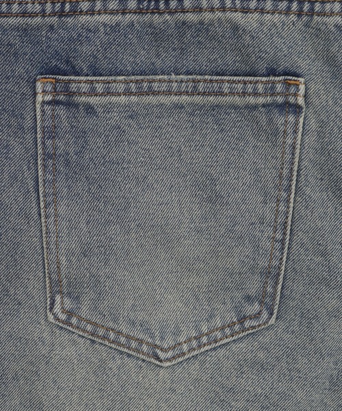 Figments（フィグメンツ）の「ラウンドストリングデニムハーフパンツ（デニムパンツ・レディース・ブルー・SMALL/LARGE/MEDIUM）」の2枚目の写真