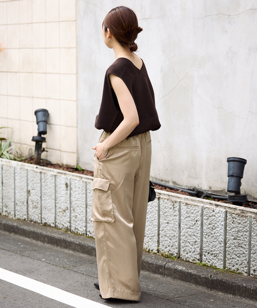 サテンカーゴパンツ（カーゴパンツ）｜SLOBE IENA