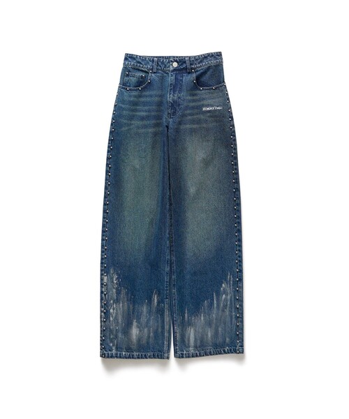 Subciety(サブサエティ)の「Studs denim pants【WOMEN】(デニムパンツ・レディース・インディゴブルー/ブラック・FREE)」の10枚目の写真