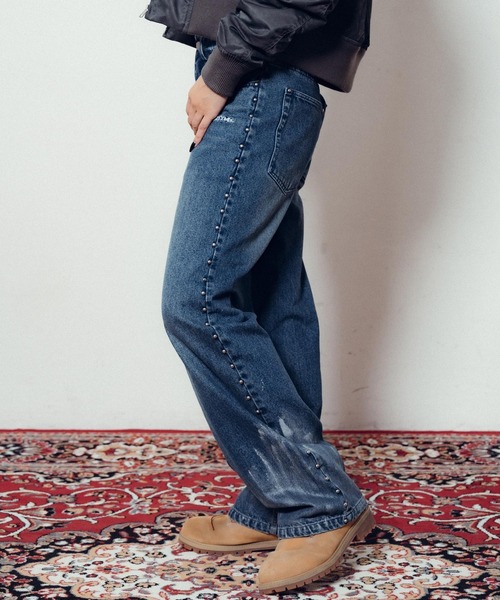 Subciety(サブサエティ)の「Studs denim pants【WOMEN】(デニムパンツ・レディース・インディゴブルー/ブラック・FREE)」の22枚目の写真