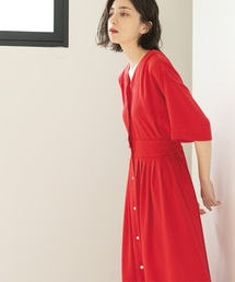 OPAQUE.CLIP | シャーリングフィット＆フレアワンピース【洗濯機洗い可】(ワンピース)