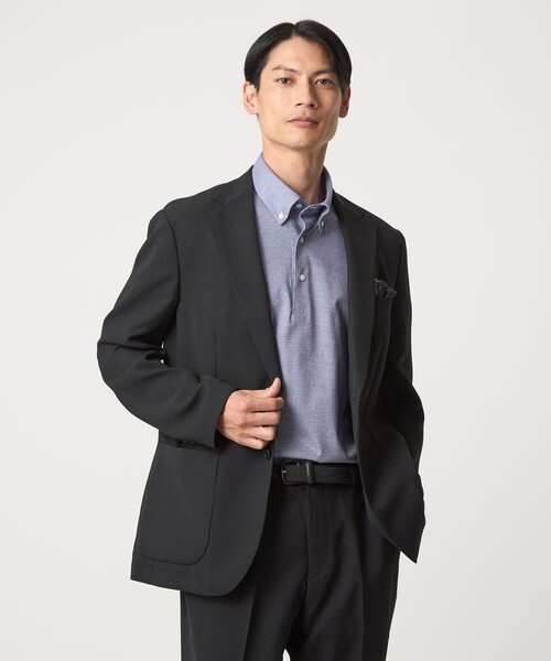 green label relaxing（グリーンレーベルリラクシング）の「ヘアライン ストライプ ボタンダウン ポロシャツ（ポロシャツ・メンズ・ライトブルー/ネイビー・S/XL/L/M）」の8枚目の写真