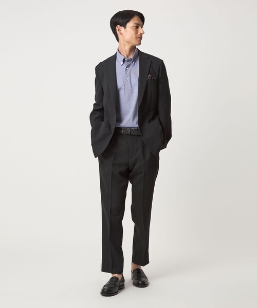 green label relaxing（グリーンレーベルリラクシング）の「ヘアライン ストライプ ボタンダウン ポロシャツ（ポロシャツ・メンズ・ライトブルー/ネイビー・S/XL/L/M）」の22枚目の写真