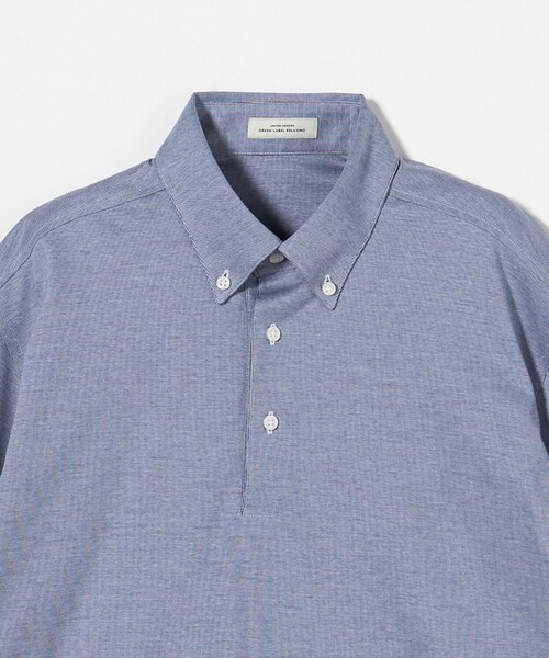 green label relaxing（グリーンレーベルリラクシング）の「ヘアライン ストライプ ボタンダウン ポロシャツ（ポロシャツ・メンズ・ライトブルー/ネイビー・S/XL/L/M）」の12枚目の写真