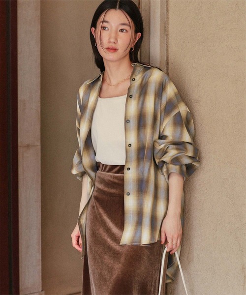 マルチウェイオーバーシャツ　チェック　完売品 セール】マルチウェイチェックオーバーシャツ（シャツ/ブラウス