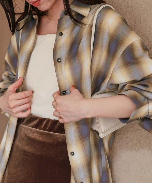 マルチウェイチェックオーバーシャツ（シャツ/ブラウス