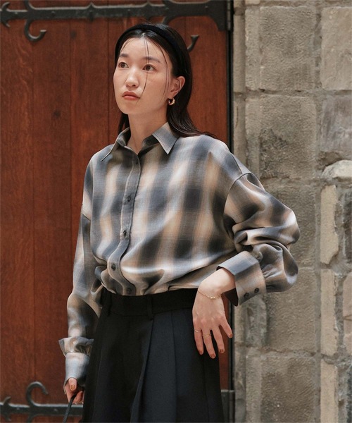 セール】マルチウェイチェックオーバーシャツ（シャツ/ブラウス