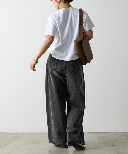 COLONY 2139（コロニートゥーワンスリーナイン）の「ハート刺繍Tシャツ（Tシャツ/カットソー・レディース・ホワイト/ピンク/ブラック/グレー・FREE）」の22枚目の写真