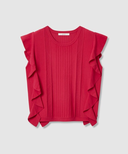 ANAYI（アナイ）の「ビラテラールラッフル プルオーバー（ニット/セーター・レディース・ブラック/オフホワイト/ピンク/ブルー・38/36）」の19枚目の写真