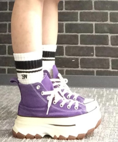 CONVERSE(コンバース)の「converse コンバース ALL STAR TREKWAVE FADEDCANVAS HI レディーススニーカー(オールスタートレックウエーブフェイデッドキャンバスHI)(スニーカー・レディース・パープル/グレー・22.5cm/23.0cm/23.5cm/24.0cm/24.5cm/25.0cm)」の7枚目の写真