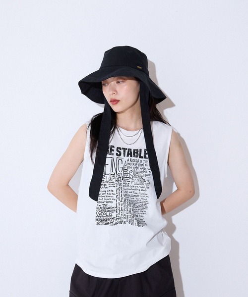 JEANASIS（ジーナシス）の「ROCKアートロゴ NS/586511（Tシャツ/カットソー・レディース・ホワイト/チャコールグレー・FREE）」の2枚目の写真