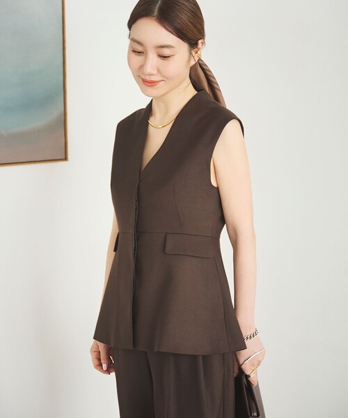 セール】エディター東原妙子 × Demi-Luxe BEAMS / ツイル ペプラム