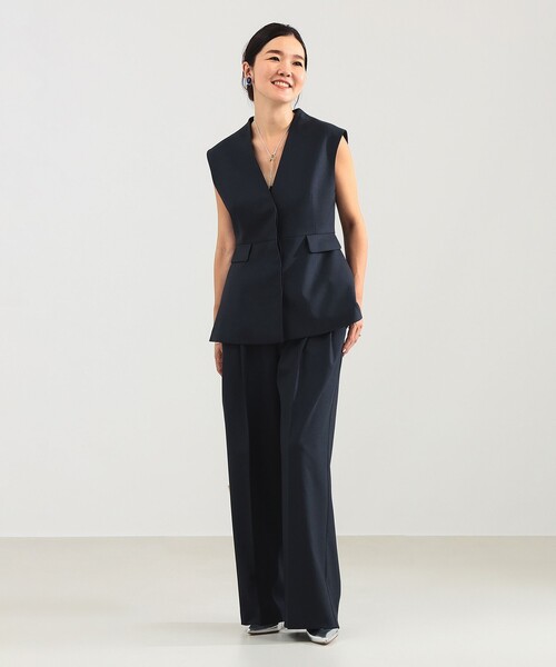 エディター東原妙子 × Demi-Luxe BEAMS / ツイル ペプラム ジレ