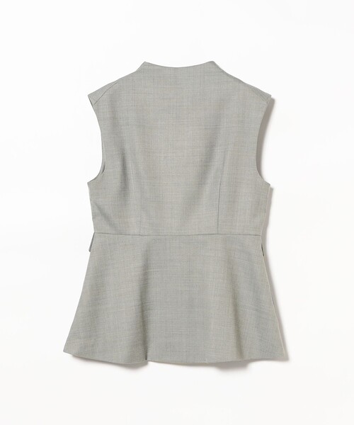 東原妙子Demi-Luxe BEAMS ペプラム ジレ　ネイビー36 タグ付き 東原妙子Demi-Luxe BEAMS ペプラム ジレ ネイビー36 タグ付き 東原妙子