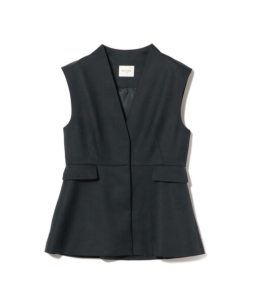 エディター東原妙子 × Demi-Luxe BEAMS / ツイル ペプラム ジレ