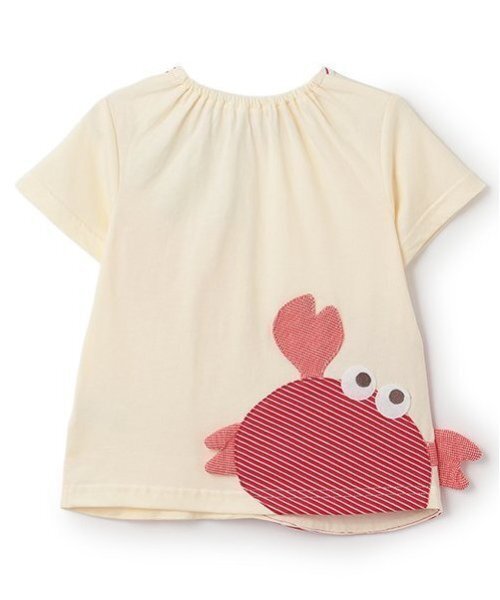 baby cheer(ベイビーチアー)の「カニTシャツ(Tシャツ/カットソー・キッズ・ホワイト系/ブルー・120cm/100cm/90cm/110cm/80cm)」の4枚目の写真