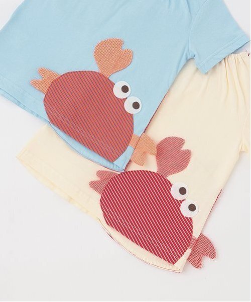 baby cheer(ベイビーチアー)の「カニTシャツ(Tシャツ/カットソー・キッズ・ホワイト系/ブルー・120cm/100cm/90cm/110cm/80cm)」の8枚目の写真