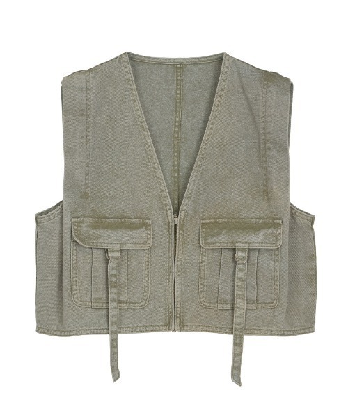 トップス COMPACT FADE DENIM VEST COMPACT FADE DENIM VEST（ベスト）｜Ameri（アメリ）の