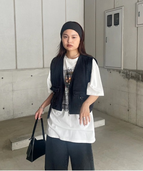 COMPACT FADE DENIM VEST（ベスト）｜Ameri（アメリ）の