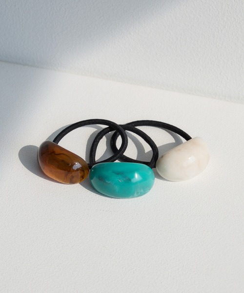 BARNYARDSTORM（バンヤードストーム）の「BARNYARDSTORM /  ミニマーブルヘアゴム（ヘアゴム・レディース・アクア/オフホワイト/ブラウン・FREE）」の8枚目の写真